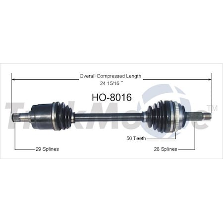 Surtrack Axle Cv Axle Shaft, Ho-8016 HO-8016